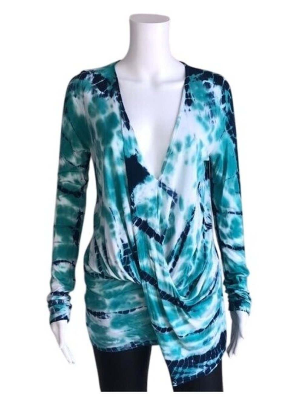 YFB Young Fabulous & Broke Long Sleeve Deep V Top - S